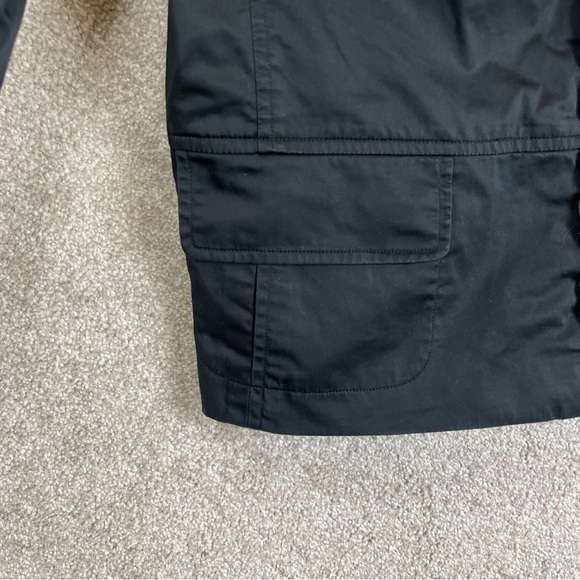 Talbots Jacket Womens 14 Black Cotton Blend 3/4 Sleeve Lined Snap Front- 2206* - Picture 6 of 12